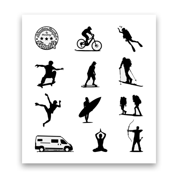 CaraLife Aufkleber 2er-Set (Motivauswahl)